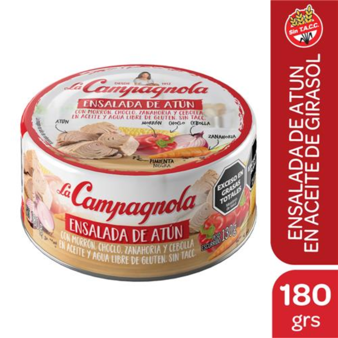 Ensalada De Atún En Aceite Y Agua La Campagnola 180gr