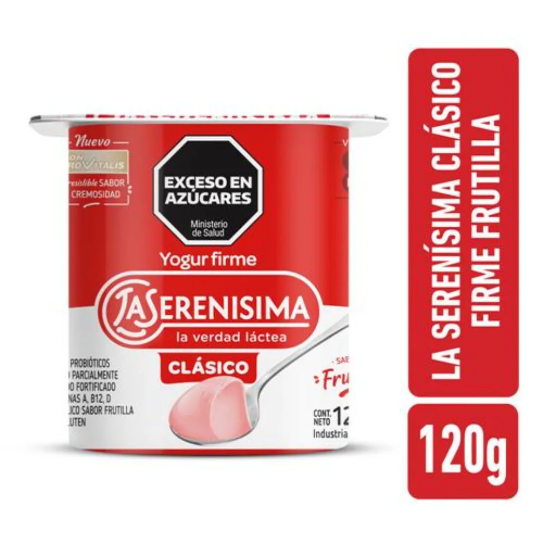 Yogur Firme Frutilla La Serenísima Clásico 120gr