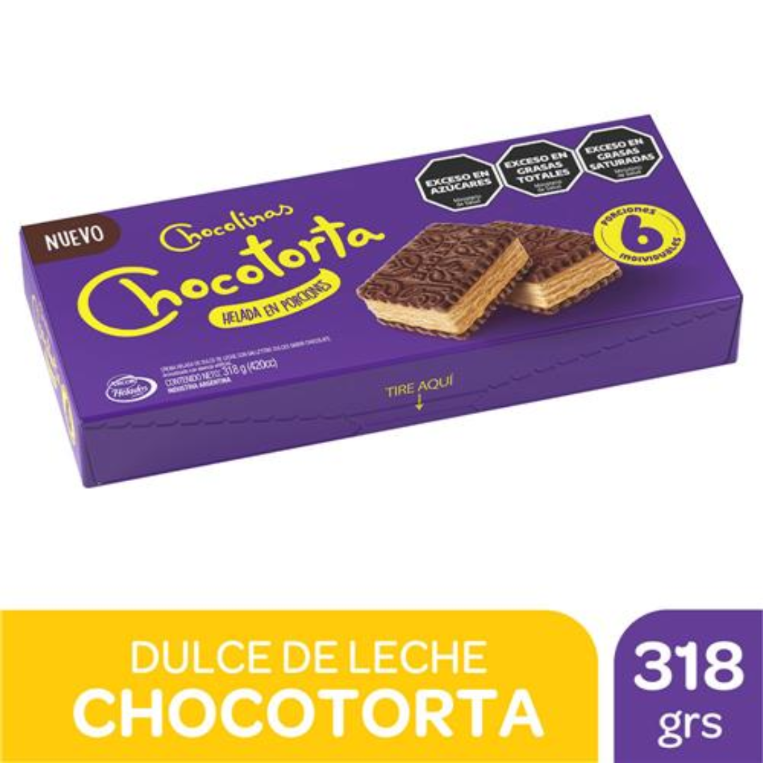 Postre Helado Chocotorta En Porciones Chocolinas 318gr