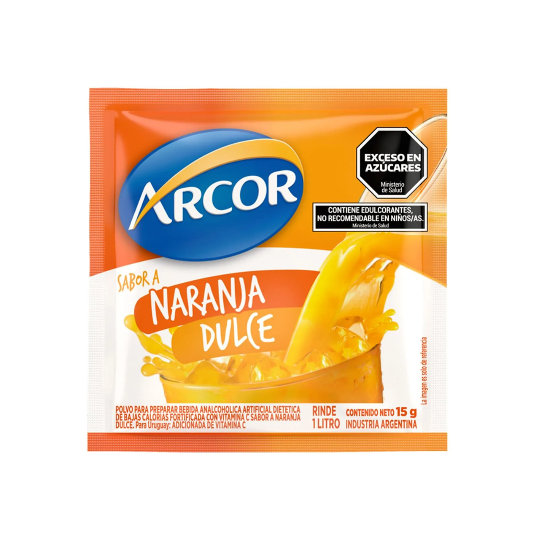 Jugo en Polvo Arcor de Naranja Dulce 15gr