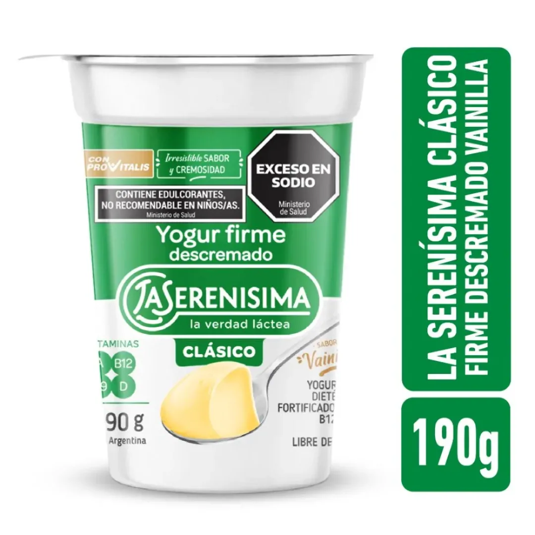 Yogur Firme Vainilla Descremada La Serenisima 190gr
