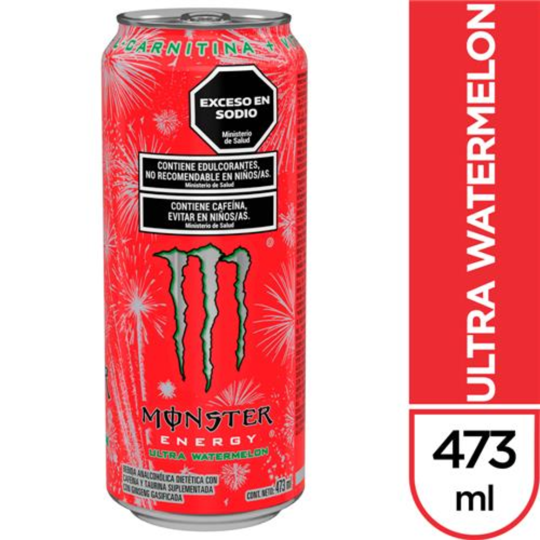 Energizante Ultra Sandia Sin Azucar Monster 473ml