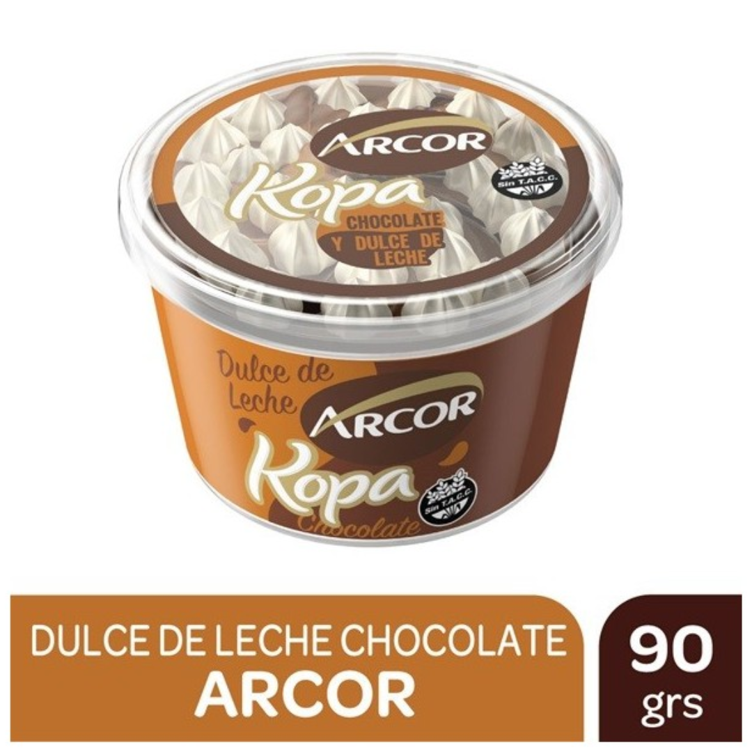Kopa Helada Arcor Crema Americana y Dulce de Leche 90gr