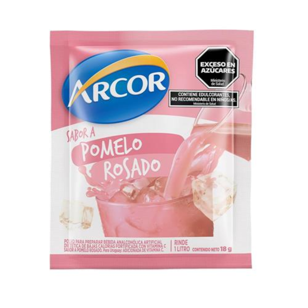 Jugo En Polvo Pomelo Rosado Arcor 18gr