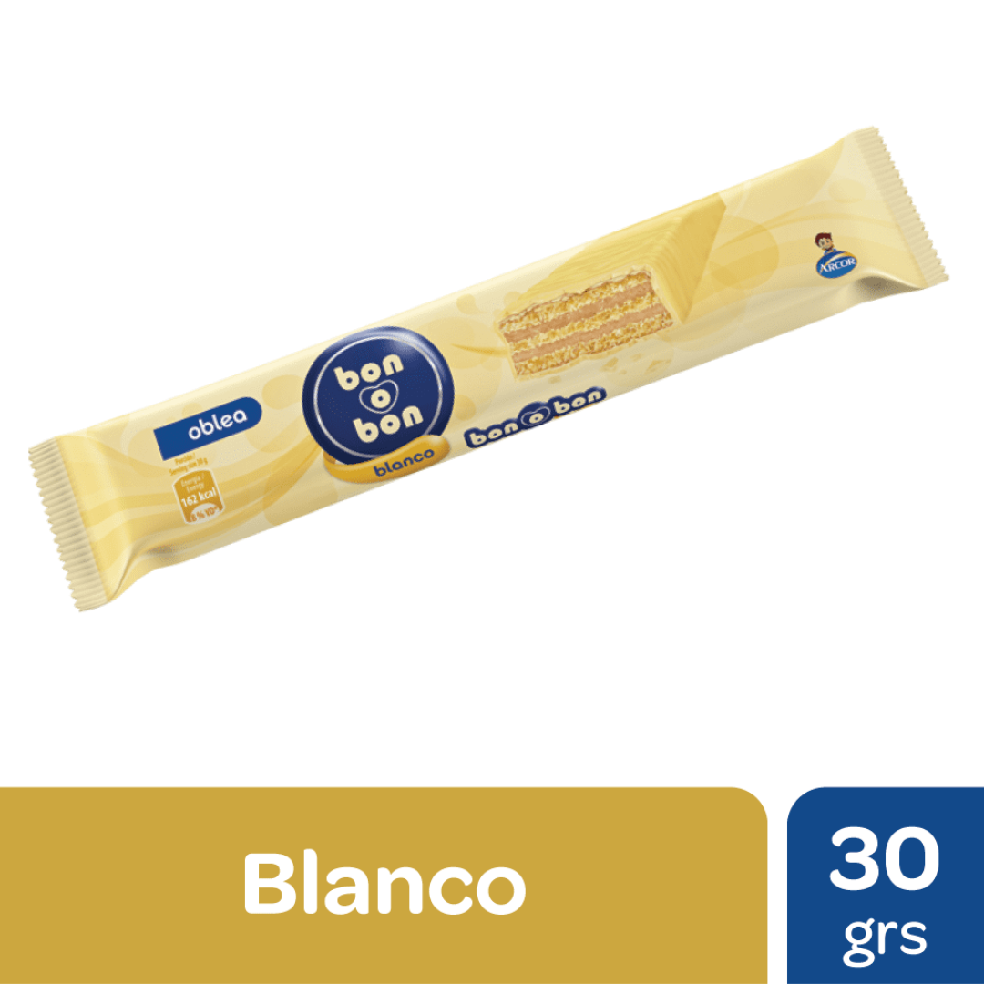 Oblea Bon o Bon Chocolate Blanco 30gr