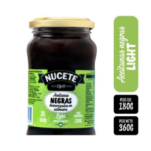 Aceitunas Negras Descarozadas Nucete 360gr