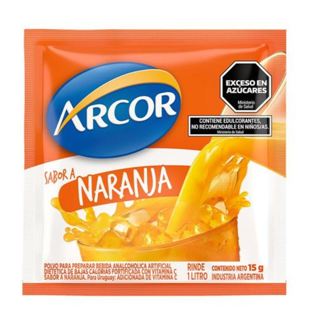 Jugo En Polvo Naranja Arcor 15gr