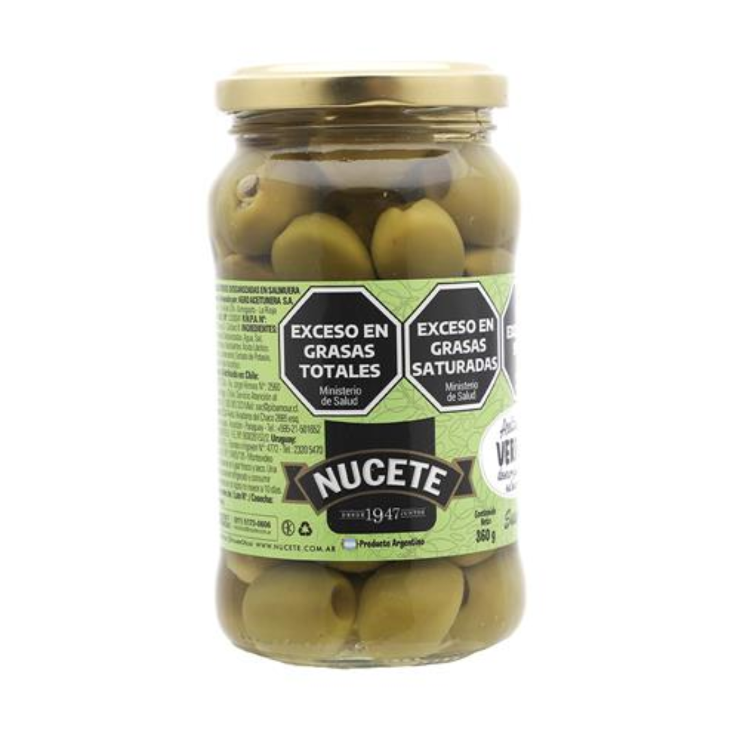Aceitunas Verdes Descarozadas Nucete 360gr