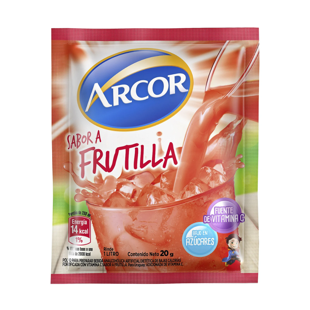 Jugo En Polvo Arcor Frutilla 20gr