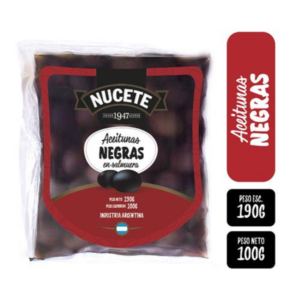 Aceitunas Negras NUCETE Sachet 190gr