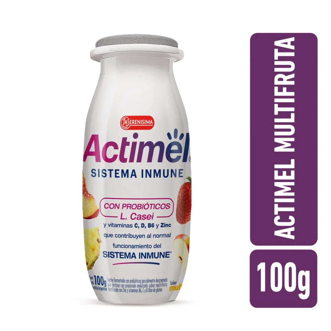 Leche Fermentada Multifruta Actimel 100ml x 6Un