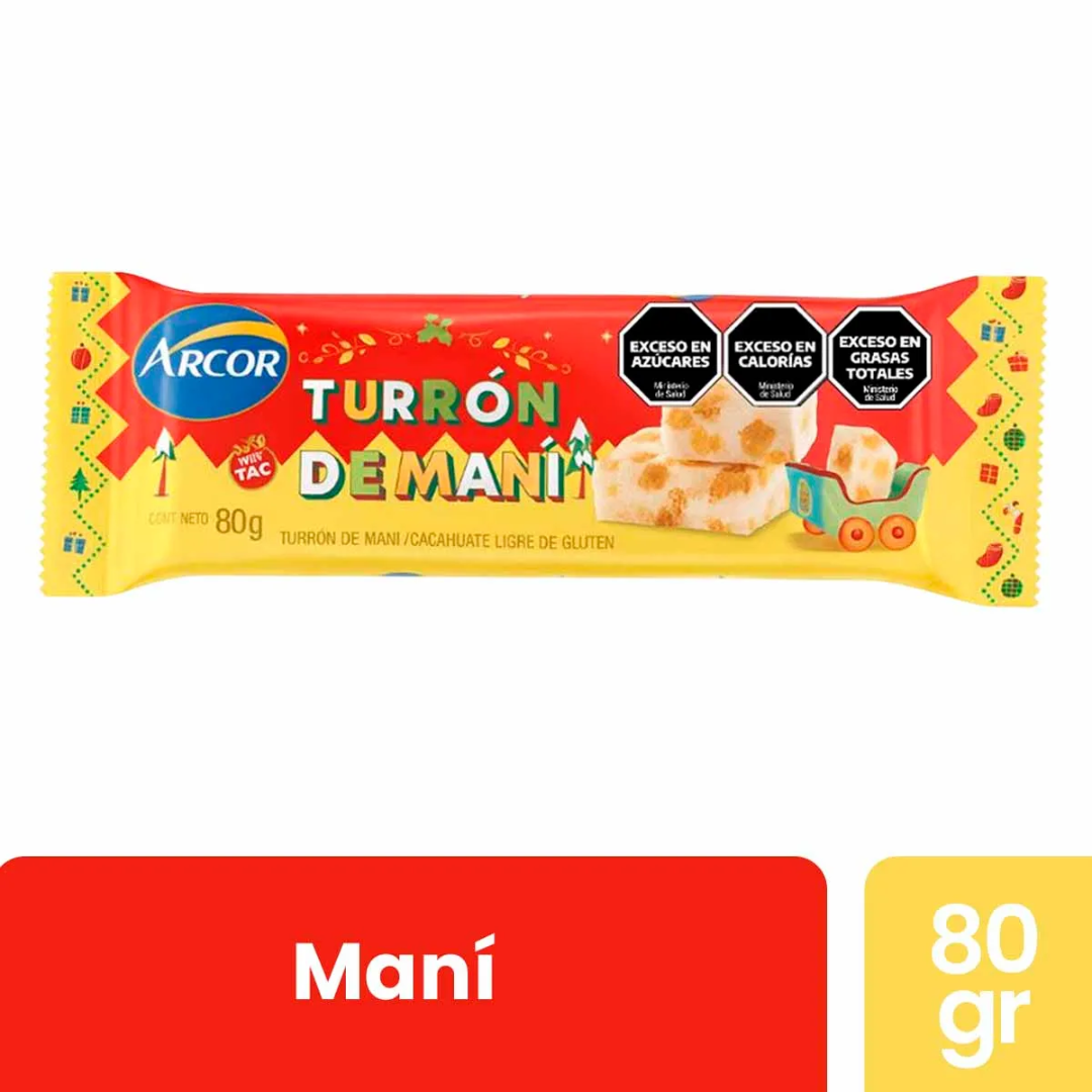Turron De Mani Arcor 80gr