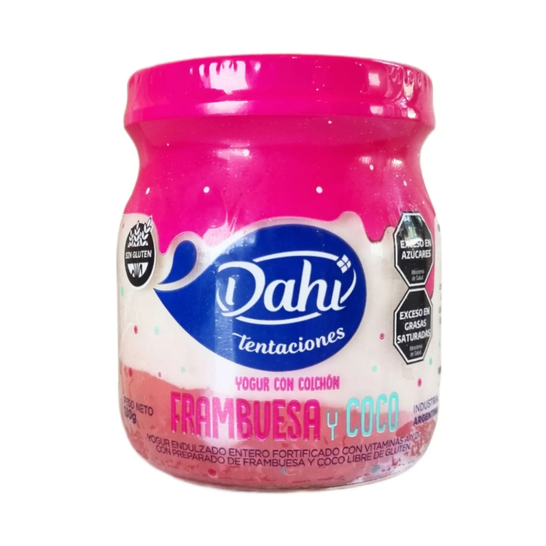 Yogur Entero Frambuesa Y Coco Dahi 130gr