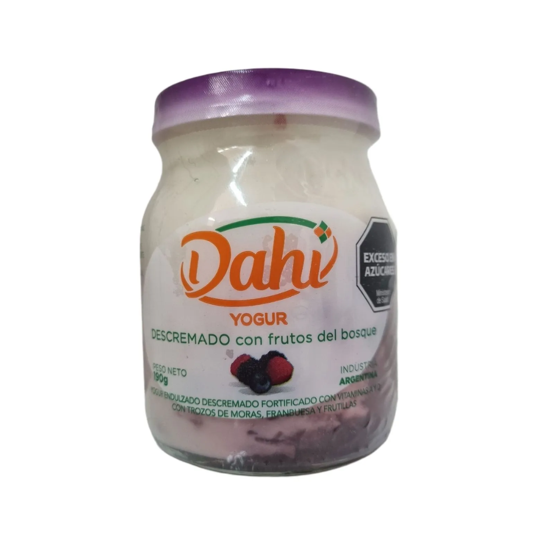 Yogur Batido Descremado Dahi Frutos Del Bosque 190gr