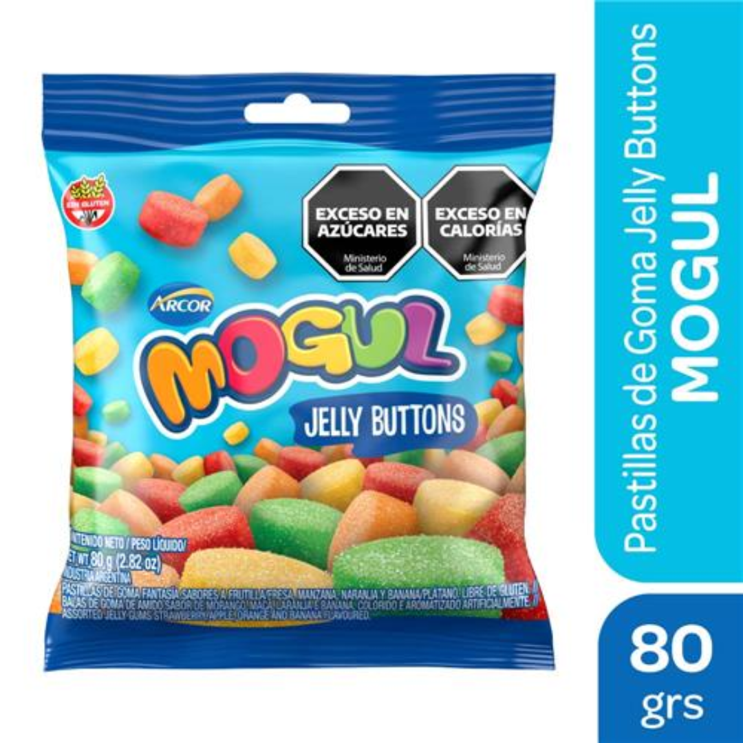 Gomitas Jelly Buttons Mogul 80gr