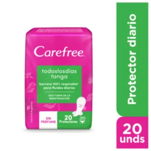 Protectores Diarios Carefree Todos Los Dias Tanga x 20Un