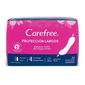 Protectores Diarios Carefree Protección Largos x 20Un