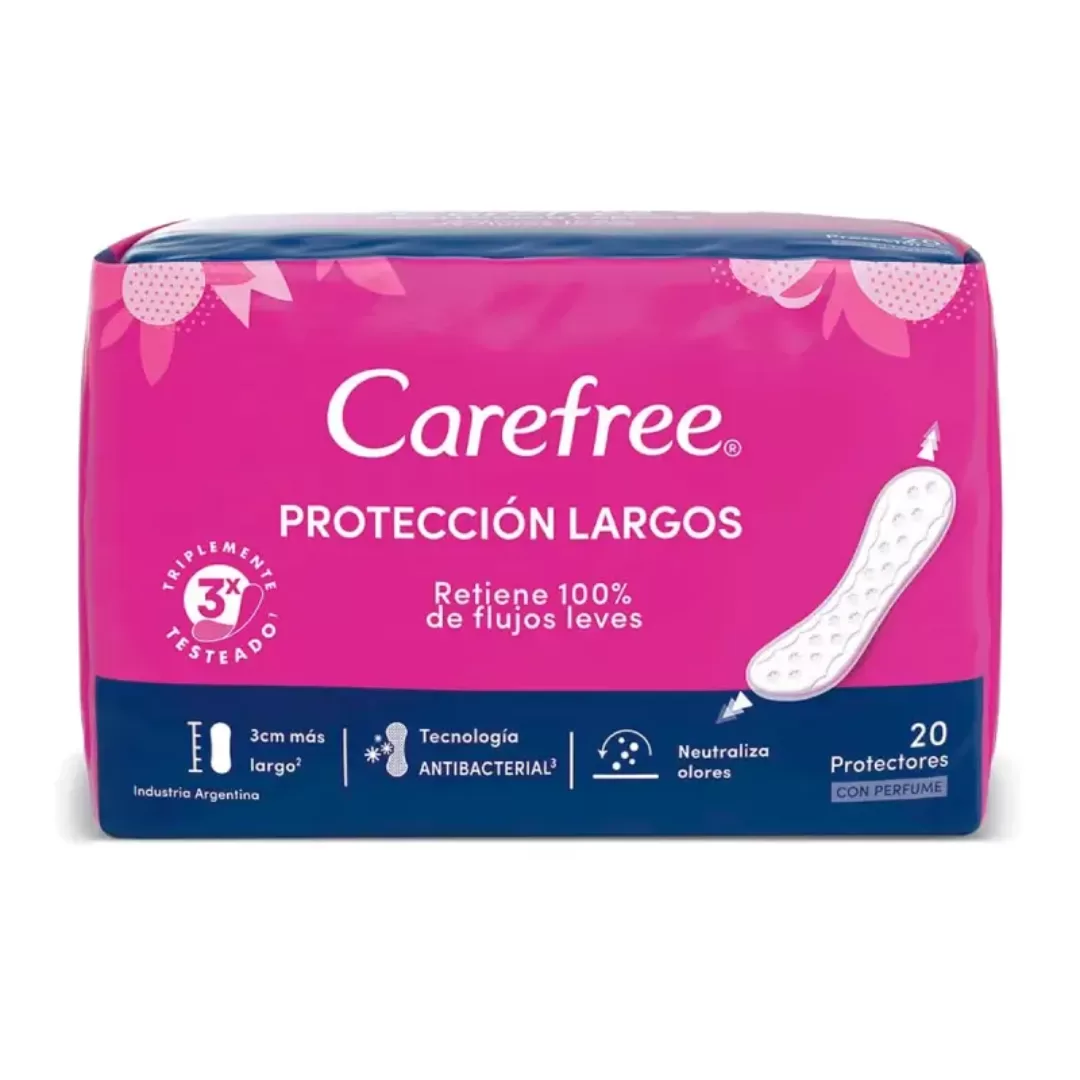 Protectores Diarios Carefree Protección Largos x 20Un