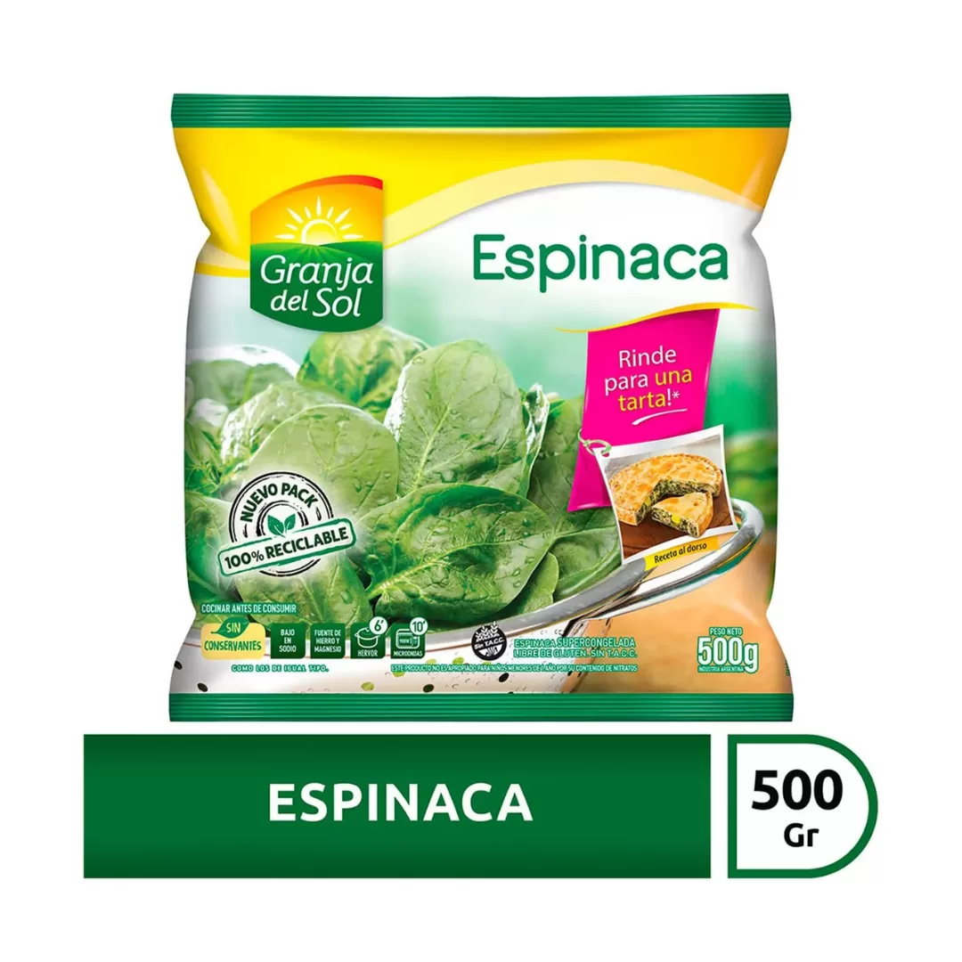 Espinaca Congelada Granja del Sol 500g
