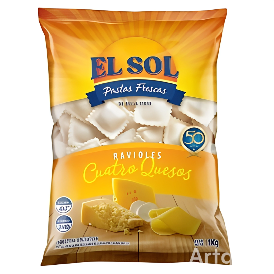 Ravioles 4 Quesos El Sol 1kg