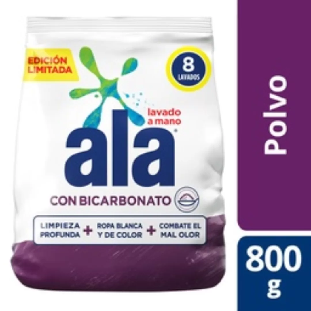 Jabón en Polvo Lavado A Mano Con bicarbonato 800gr
