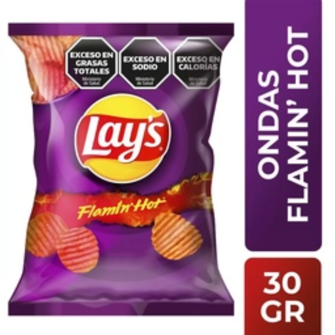 Papas Fritas Lays Ondas Flamin Hot 30gr