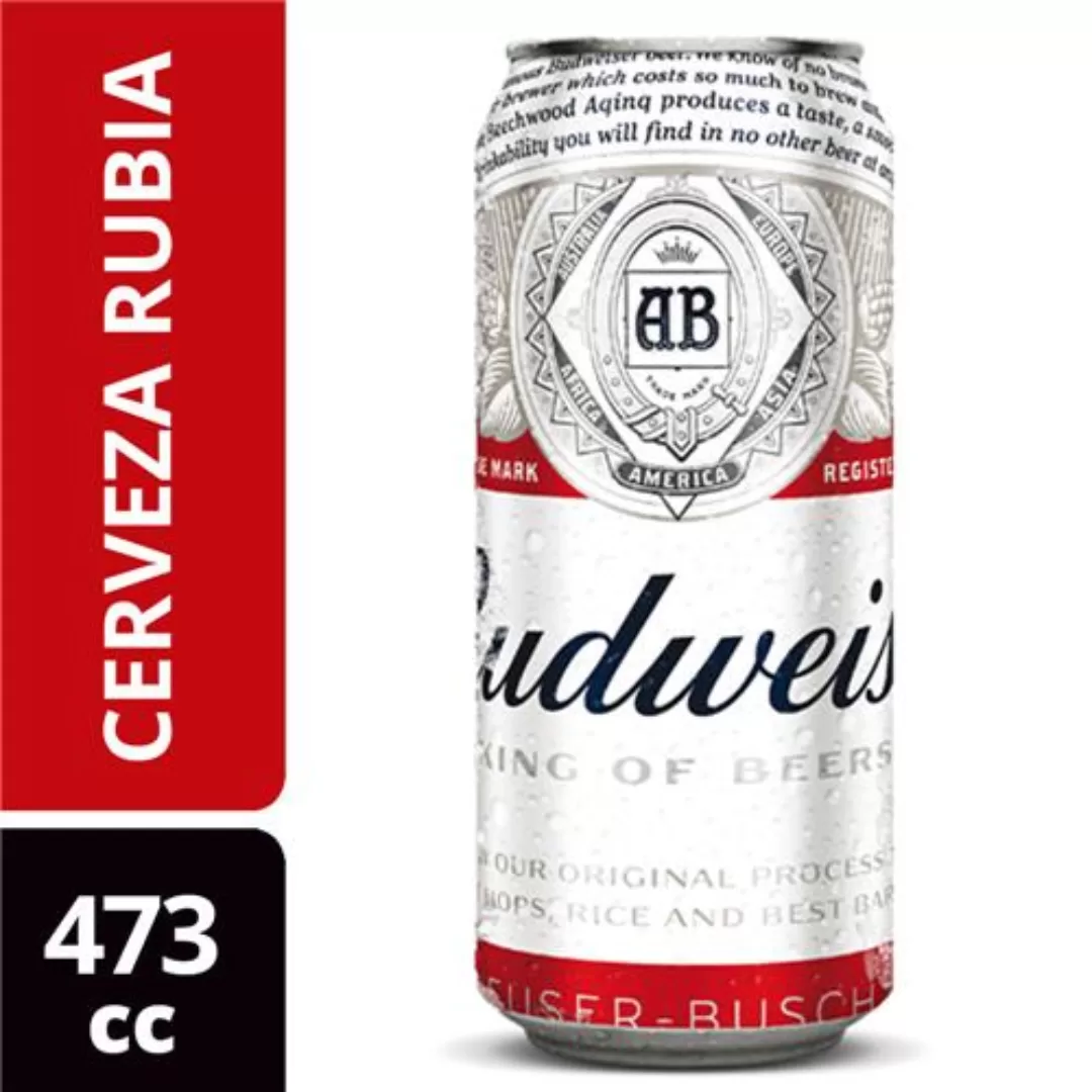 Cerveza Pilsener BUDWEISER 473 ml
