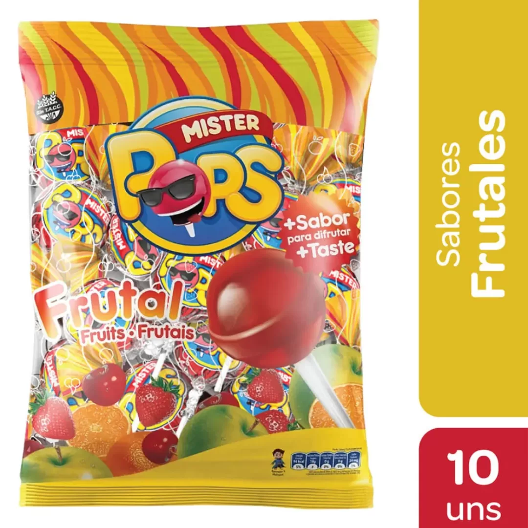 Chupetin Frutal Mr.Pop’S 10 Und