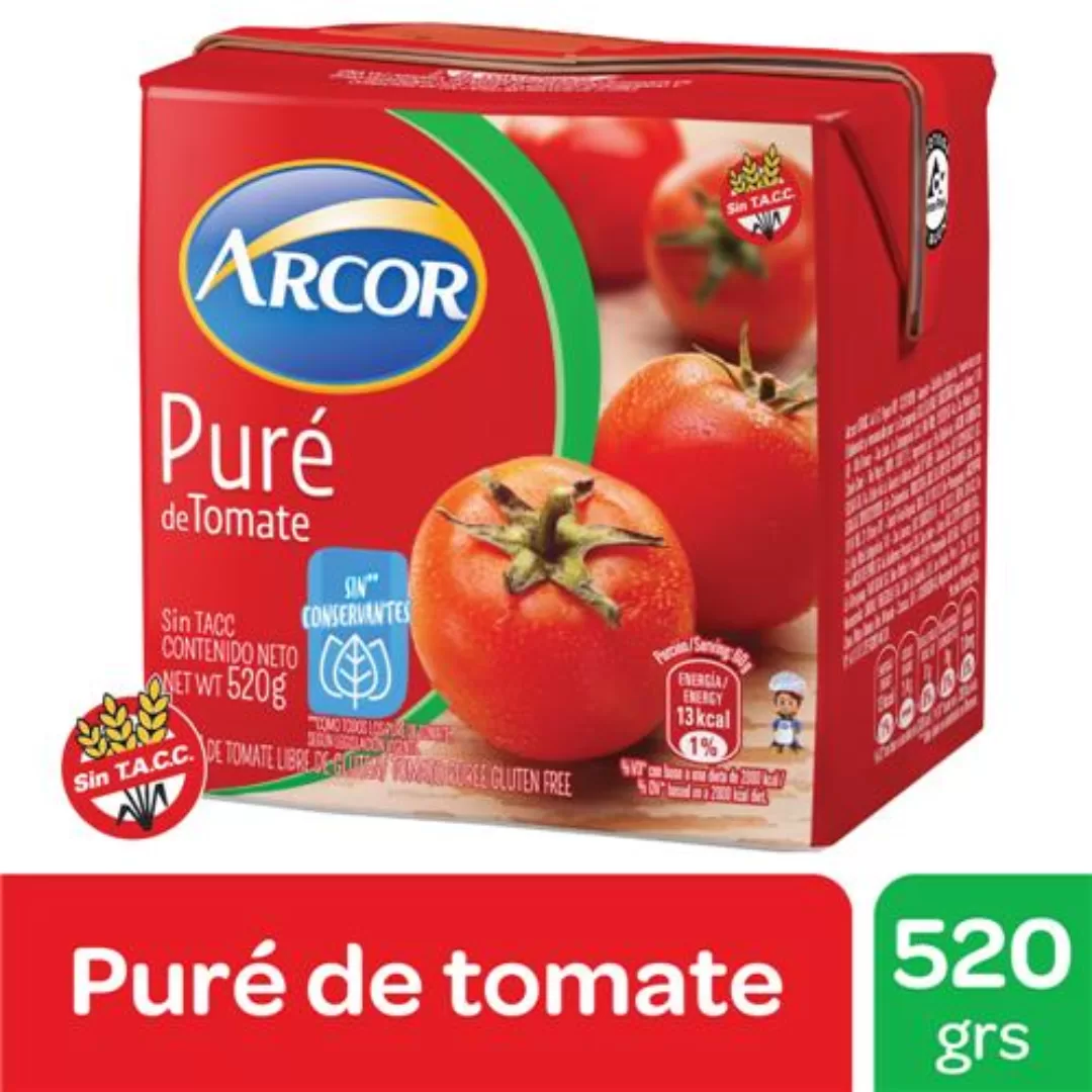 Pure De Tomate ARCOR Tetrabrik 520gr