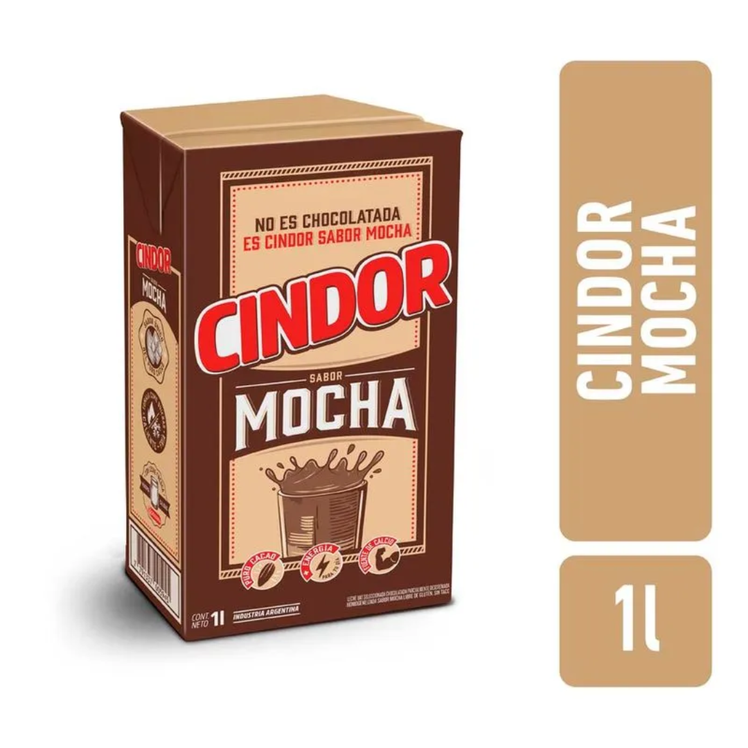 Leche Chocolatada Sabor Mocha Cindor 1l
