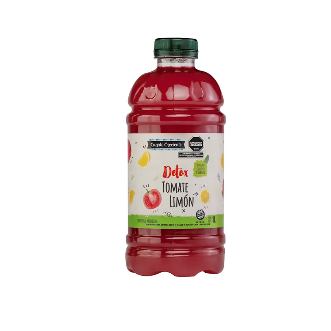 Jugo Detox Cuarto Creciente Tomate Y Limón 1l