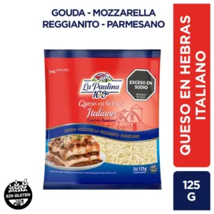 Queso en Hebras Italiano La Paulina 125g