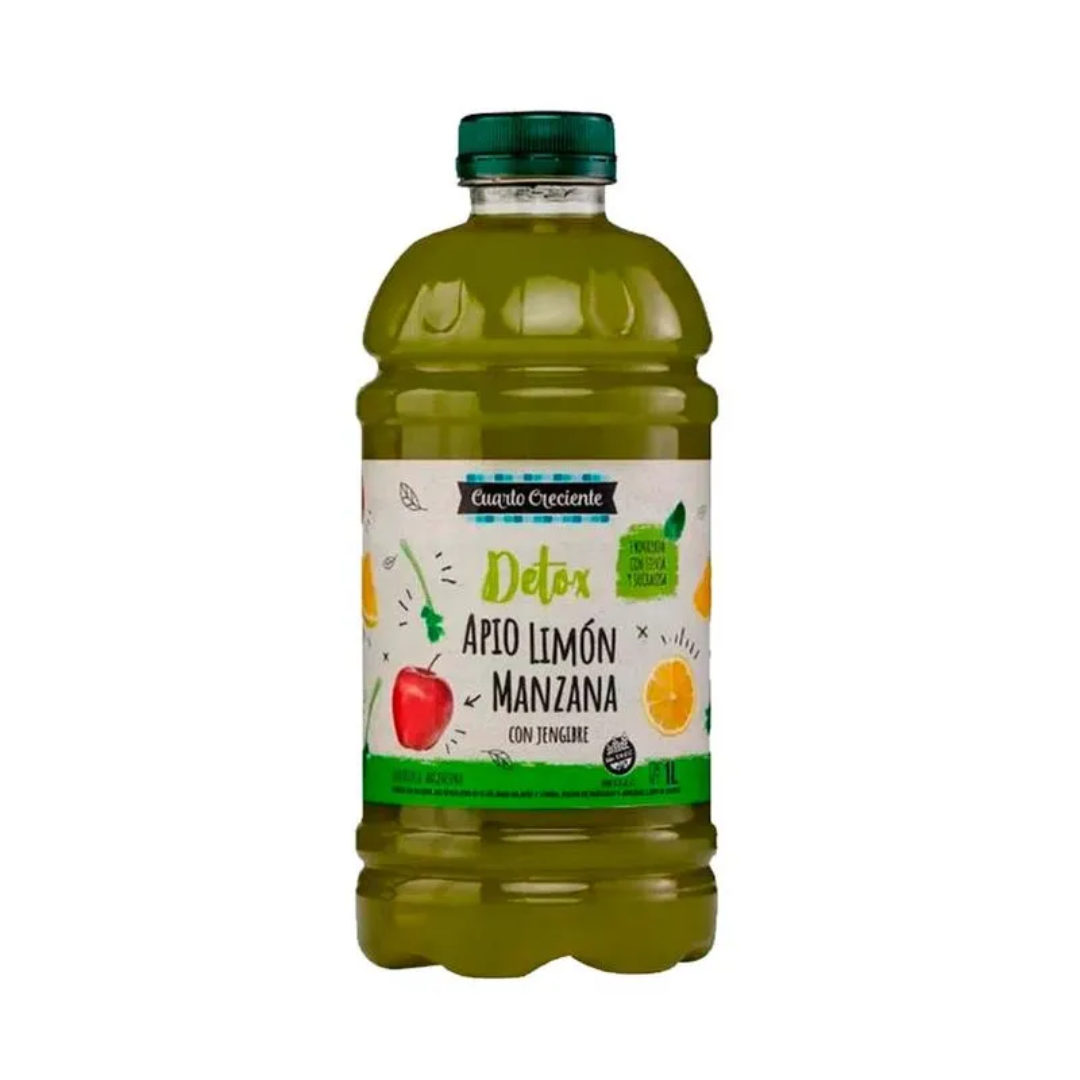 Jugo Detox Cuarto Creciente Apio, Manzana Limón Botella 1l