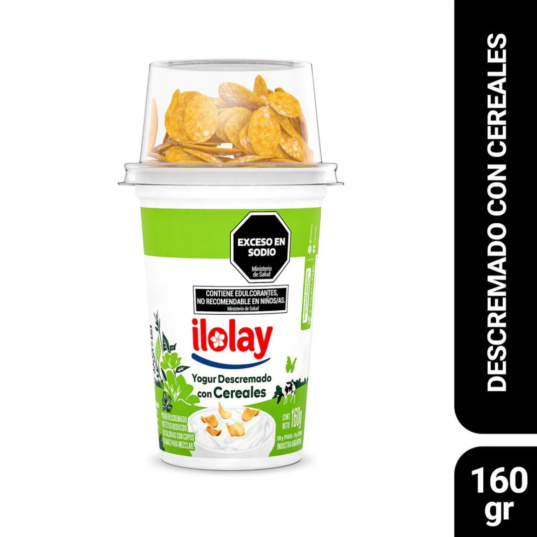 Yogur Descremado Ilolay con Cereales 160g