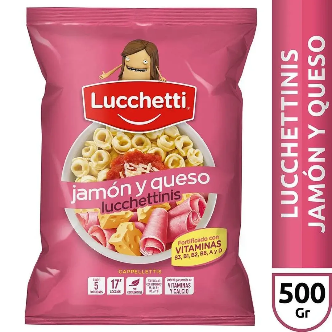 Lucchettini Jamon y Queso 500g