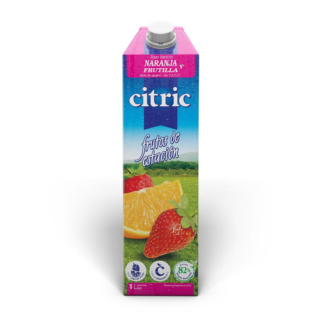 Jugo Citric de Naranja y Frutilla 1L