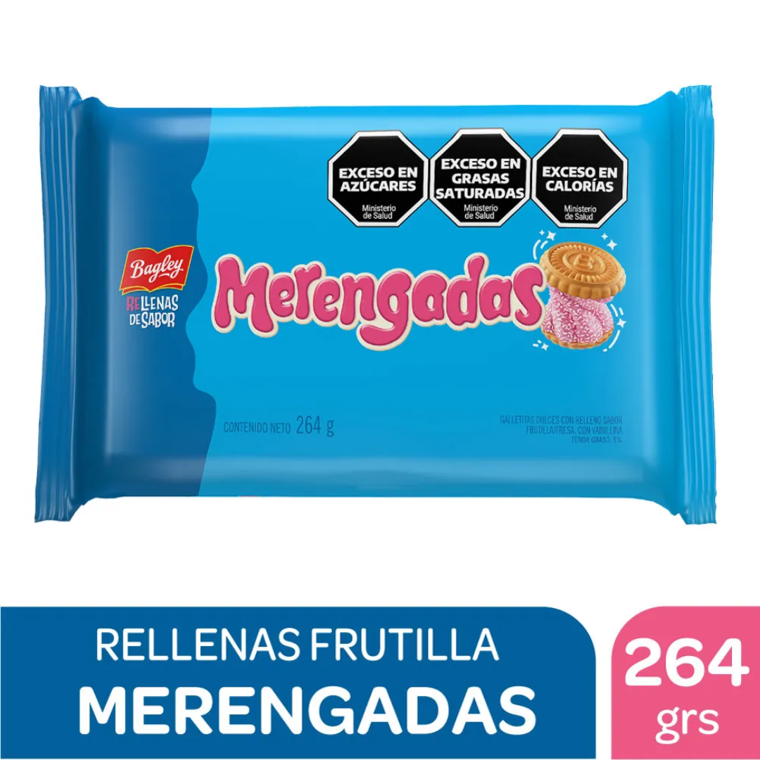 Galletitas Merengadas relleno de Frutilla 3Un 279g