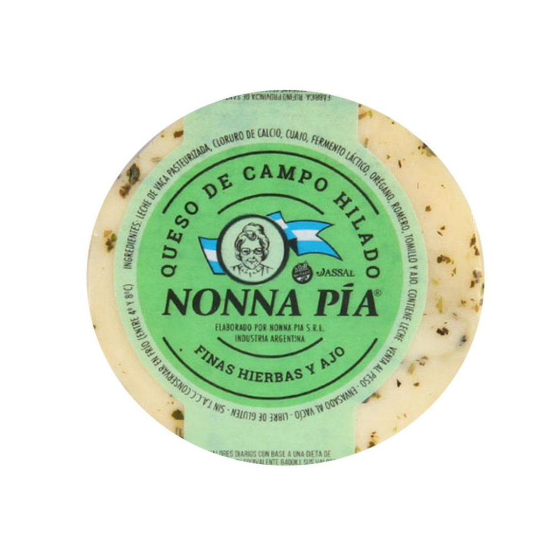 Queso De Campo Hilado Finas Hierbas Y Ajo Nonna Pia 210g