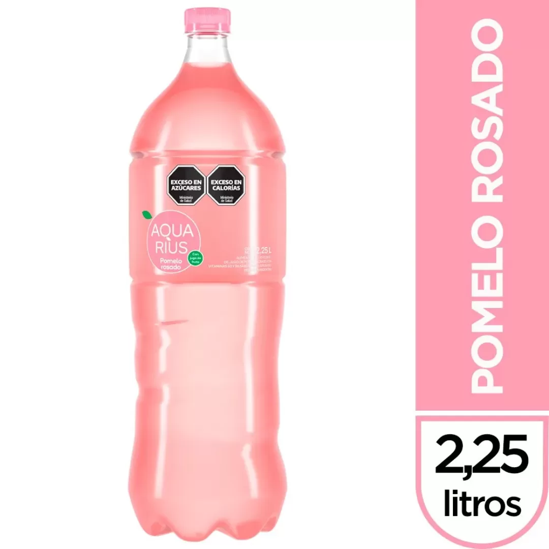 Agua Saborizada Aquarius Pomelo Rosado 2,25L
