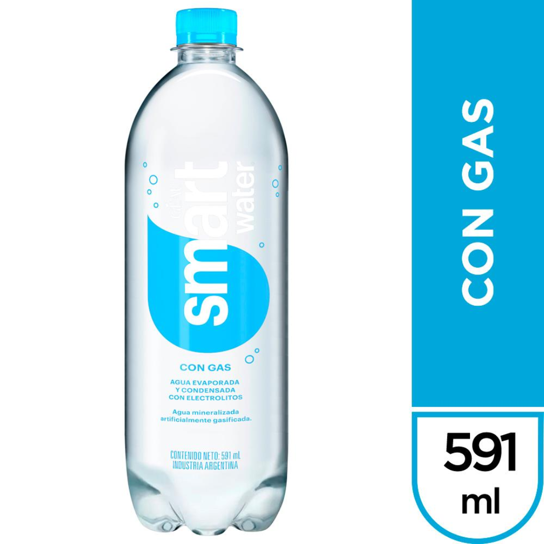 Agua Mineral Smartwater con Gas 591ml