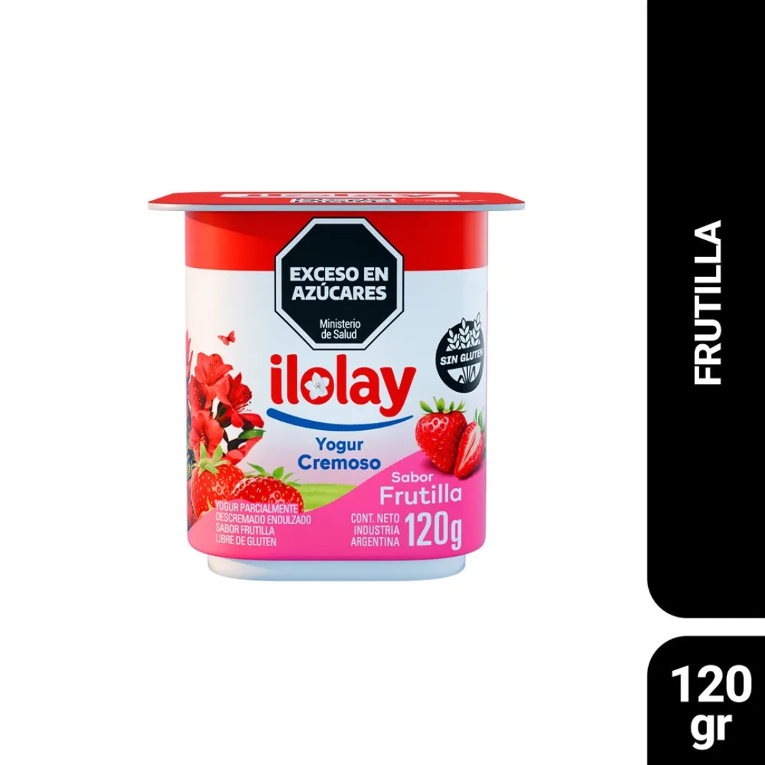 Yogur Ilolay Cremoso Entero Frutilla 120g