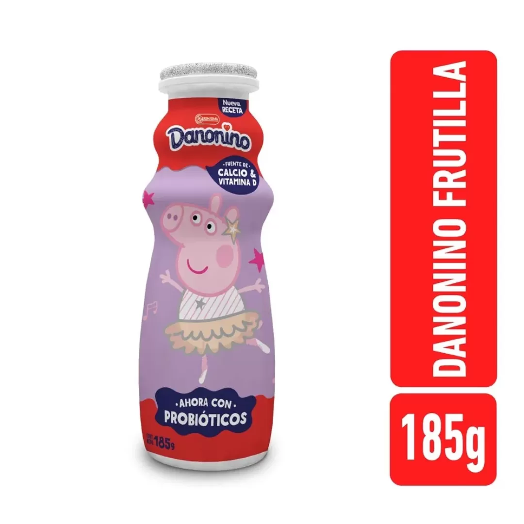 Yogur Danonino Botellita Frutilla 185g