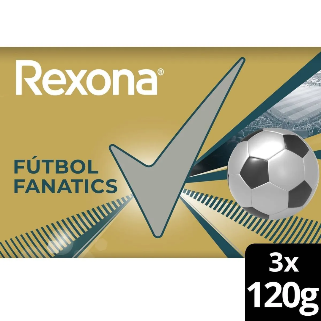 Jabon Tocador Rexona Futbol 120g x 3Un
