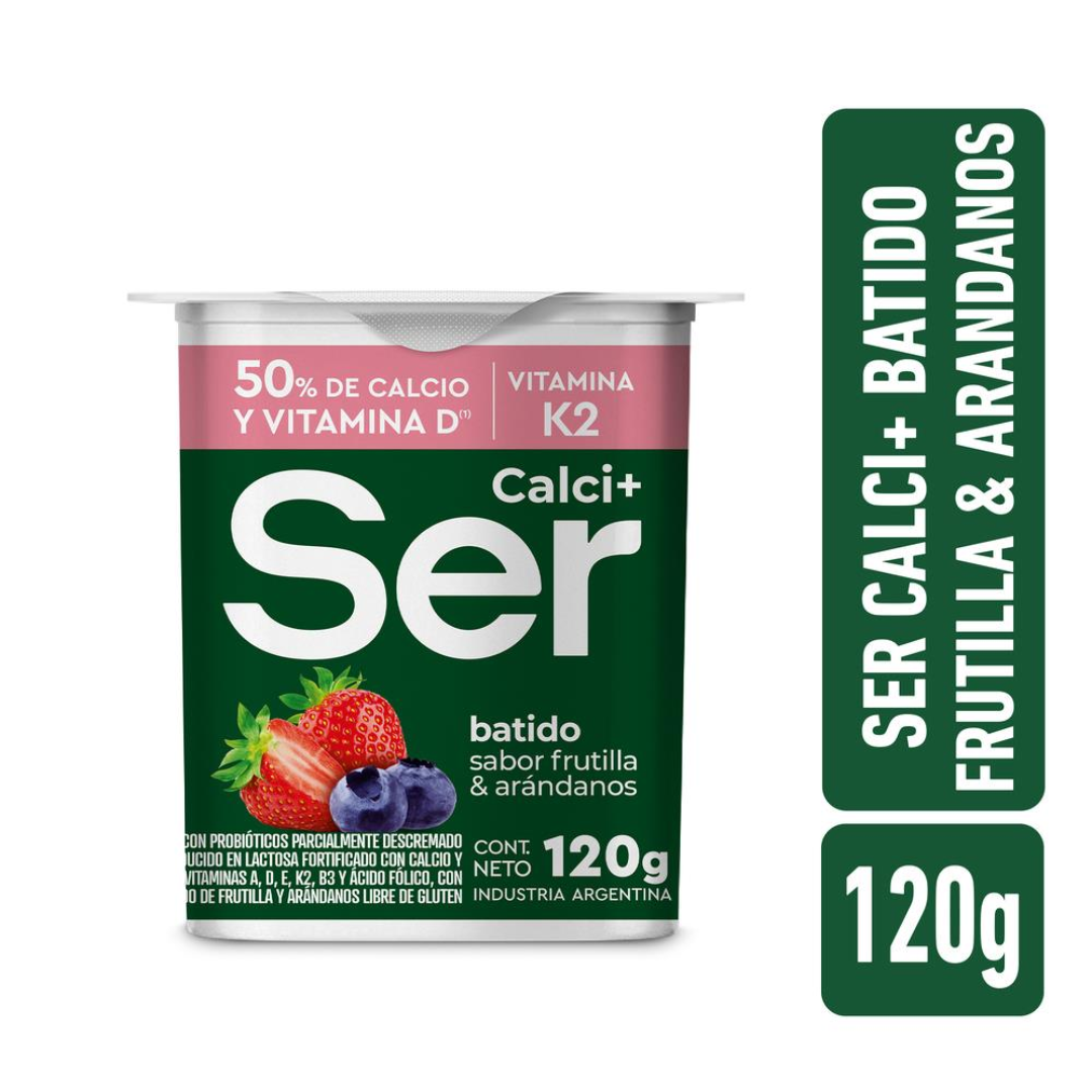 Yogur Calci+ Batido Frutos Rojos Ser 120g