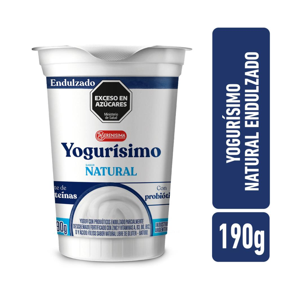 Yogur Natural Endulzado Conicet Yogurisimo 190g
