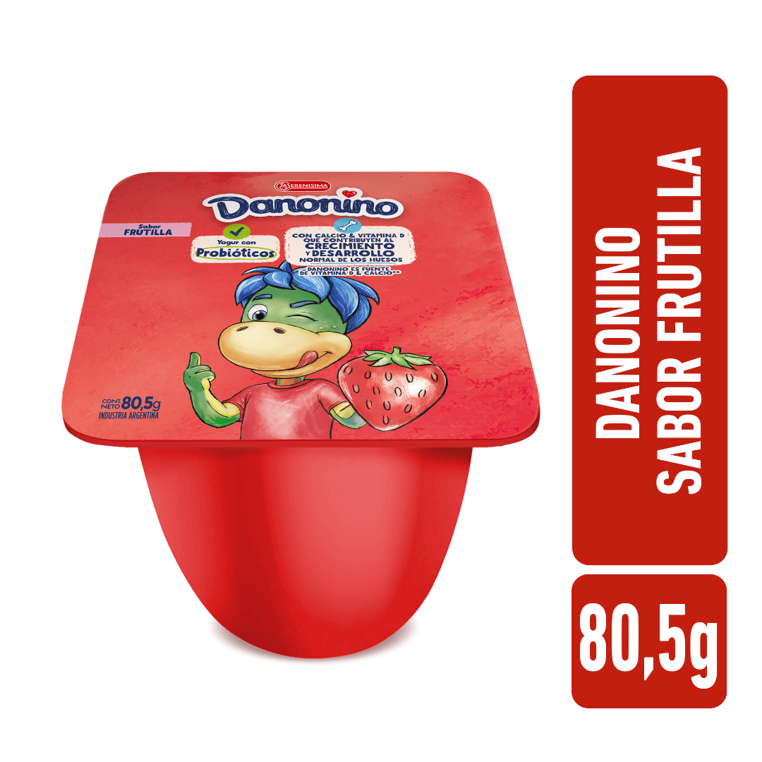 Yogur Danonino Batido Sabor Frutilla 80,5g
