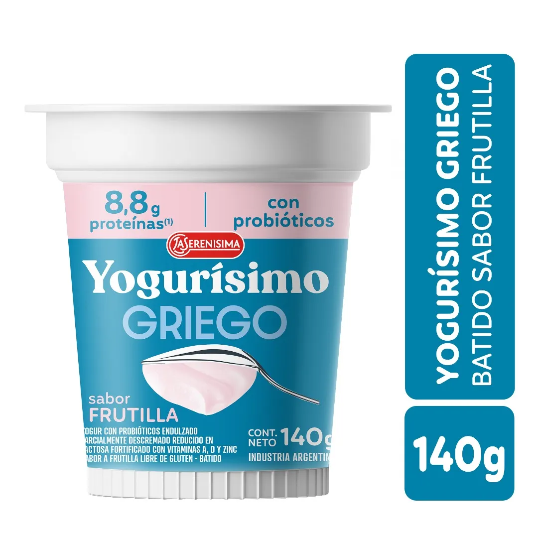 Yogur Griego Sabor Frutilla Yogurísimo 140g