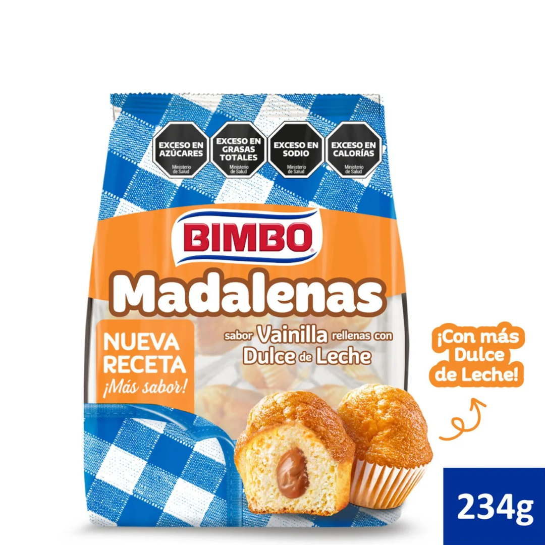 Madalenas Rellenas de Dulce de Leche Bimbo Flow 234g