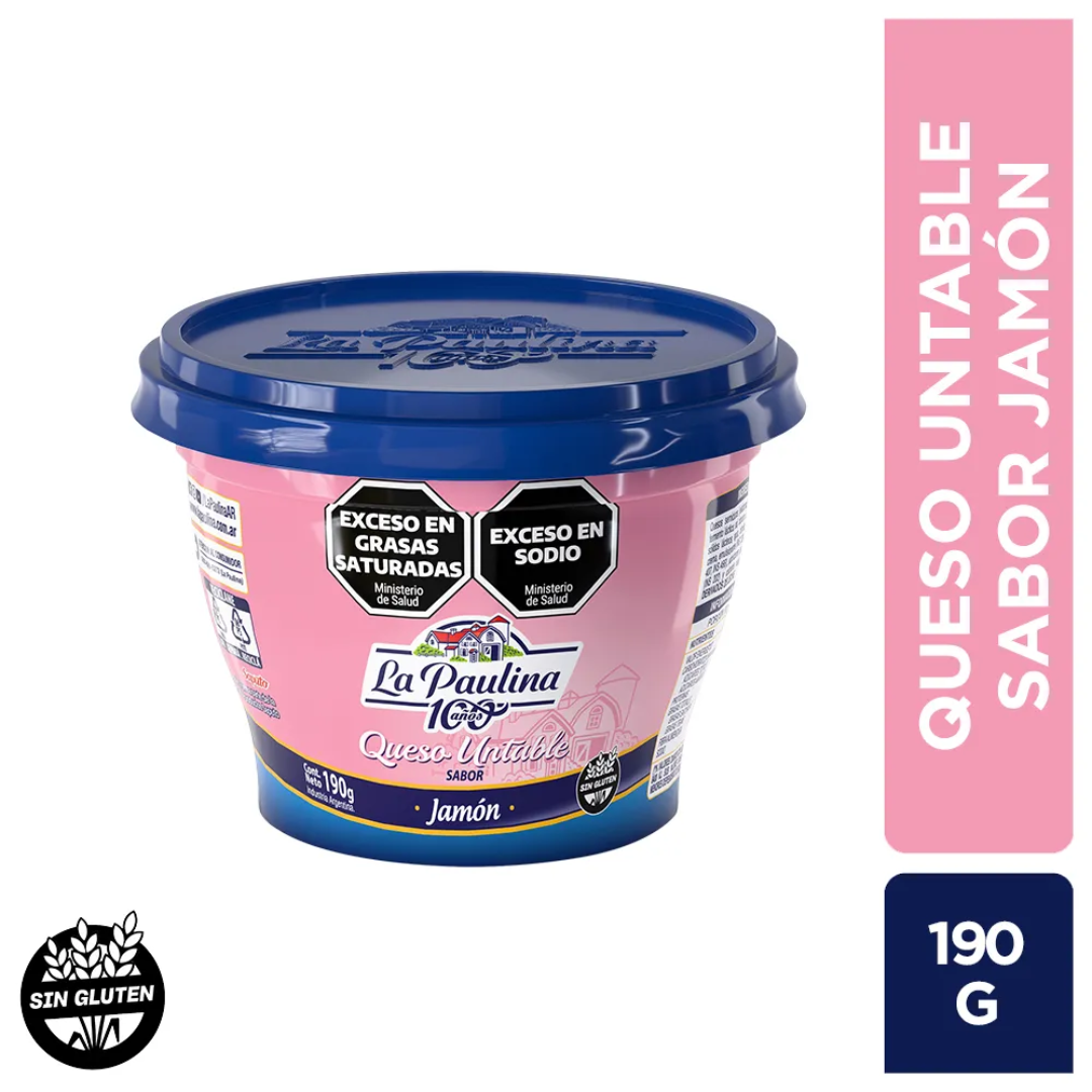 Queso Untable La Paulina Jamón 190g
