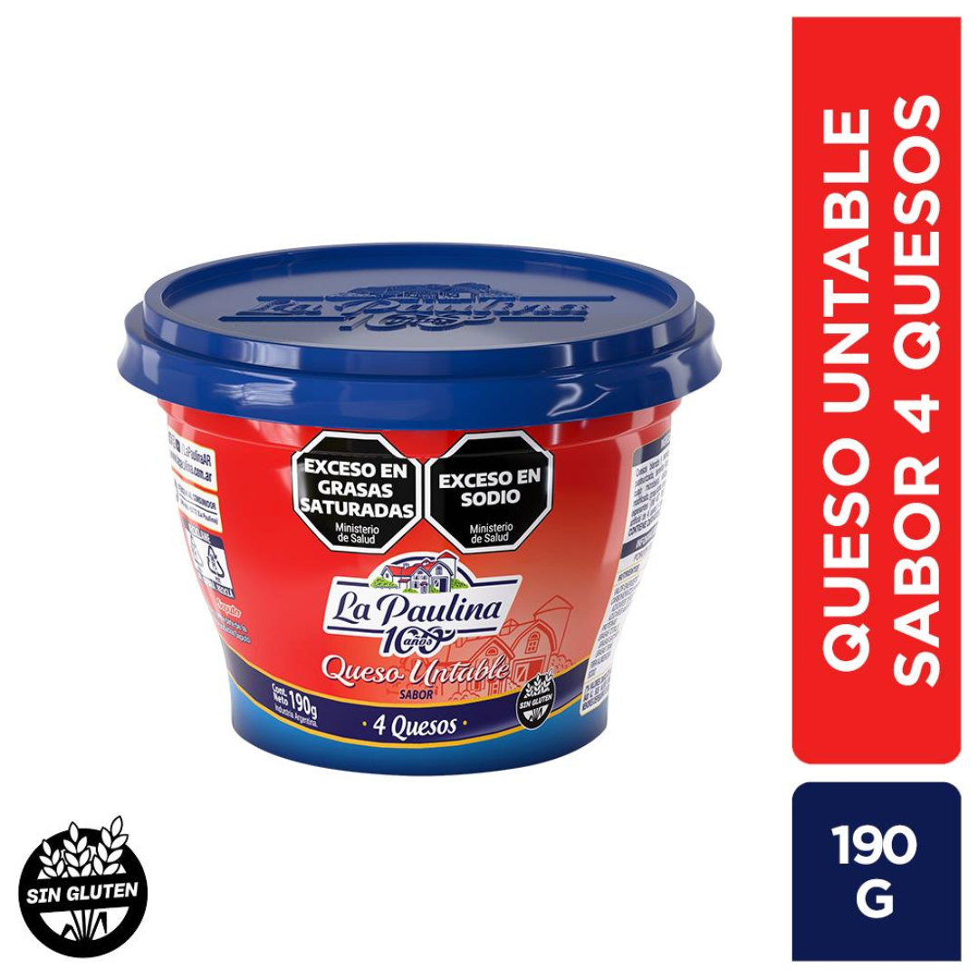 Queso Untable la Paulina Cuatro Quesos 190g